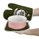 Maxwell Hunting Tartan Crest Oven Mitt And Pot Holder (2 Oven Mitts + 1 Pot Holder)
